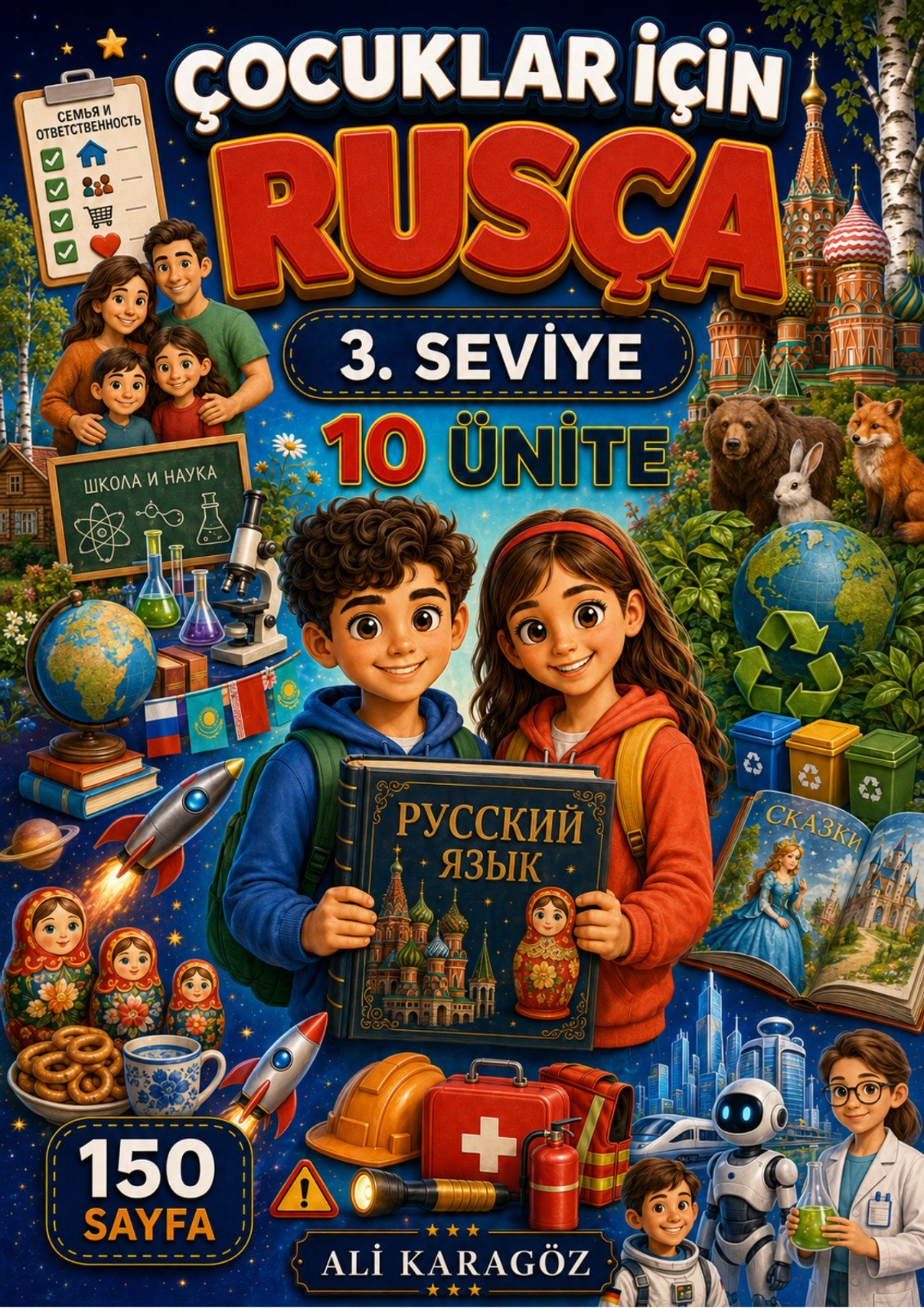 ÇOCUKLAR İÇİN RUSÇA – 3 KİTAPLIK DEV EĞİTİM SETİ