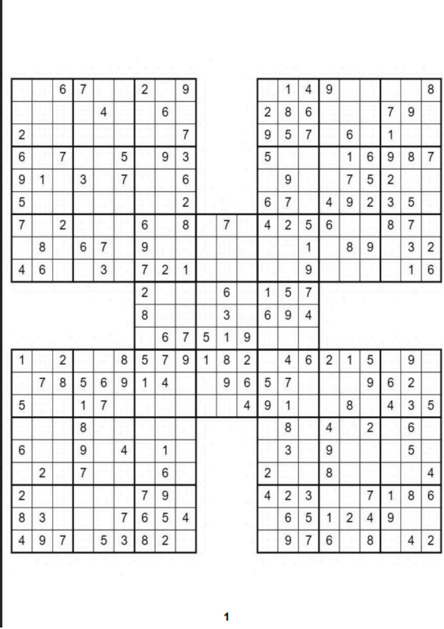 Çocuklar İçin Samurai Sudoku