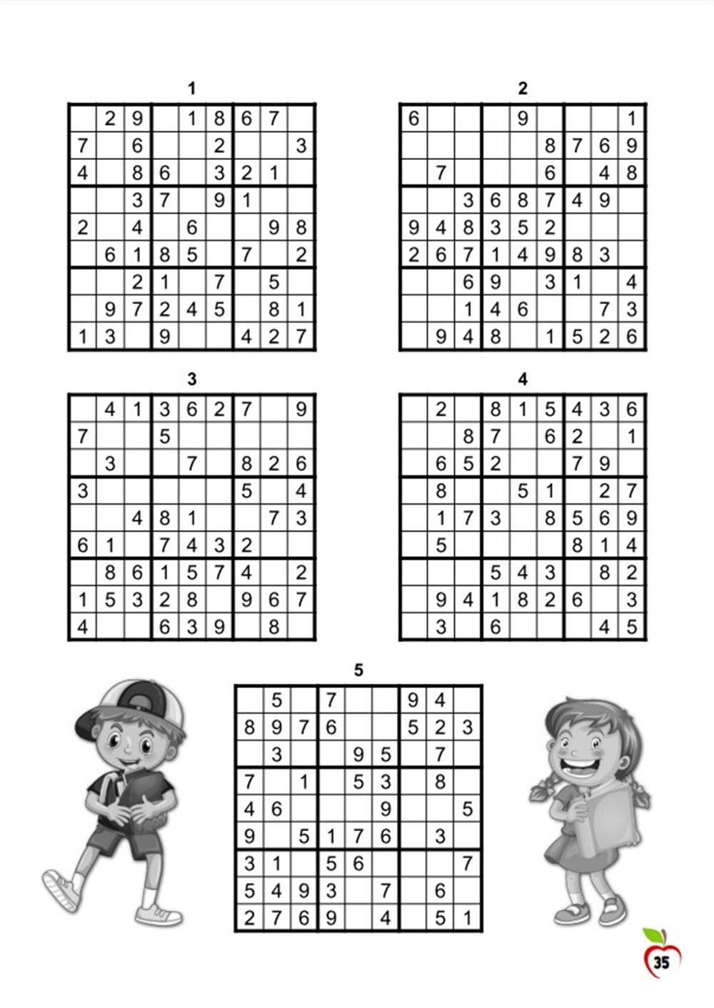 Çocuklar İçin Sudoku Kitabı (Sarı Serisi)