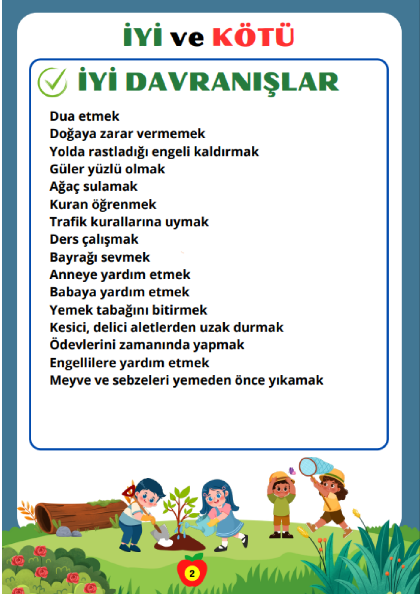 Çocuklara İyi ve Kötü Davranışları Öğreten YAZ-SİL Kitabı (96 İyi Kötü Kavram)