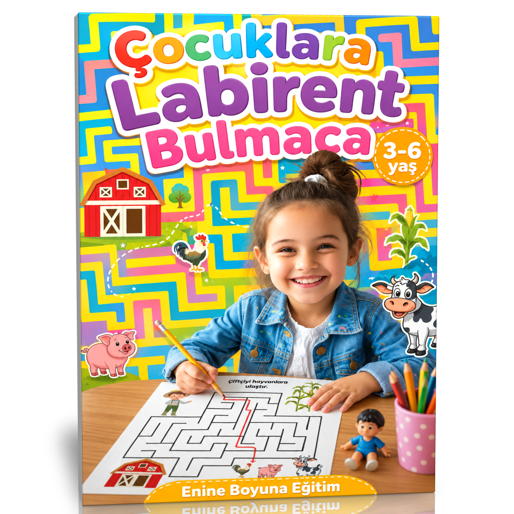 Çocuklara Labirent Bulmaca 3-6 Yaş