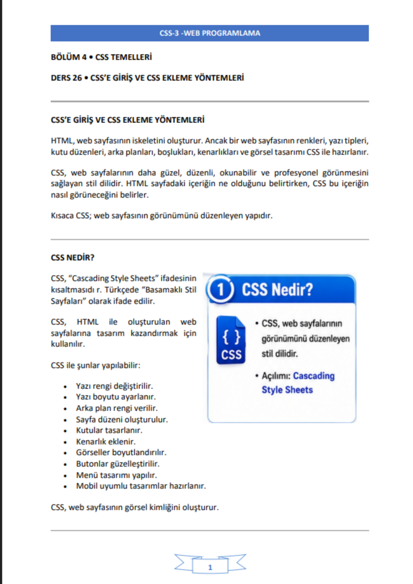 CSS 3 Eğitim Kitabı Temelden Uygulamaya