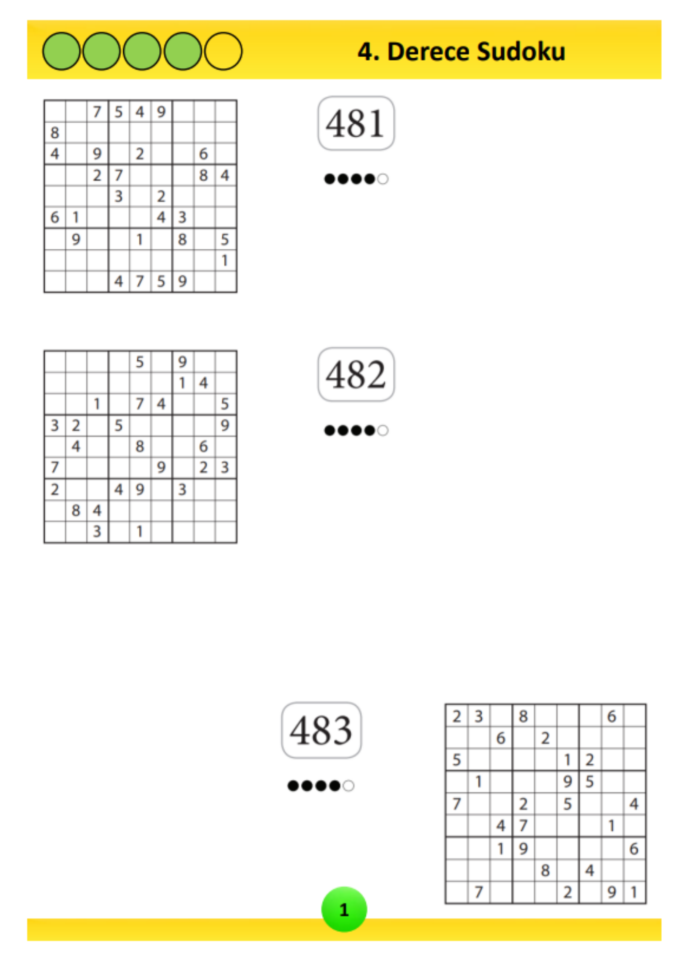Dereceli Sudoku Kitap Seti (5 Kitap)