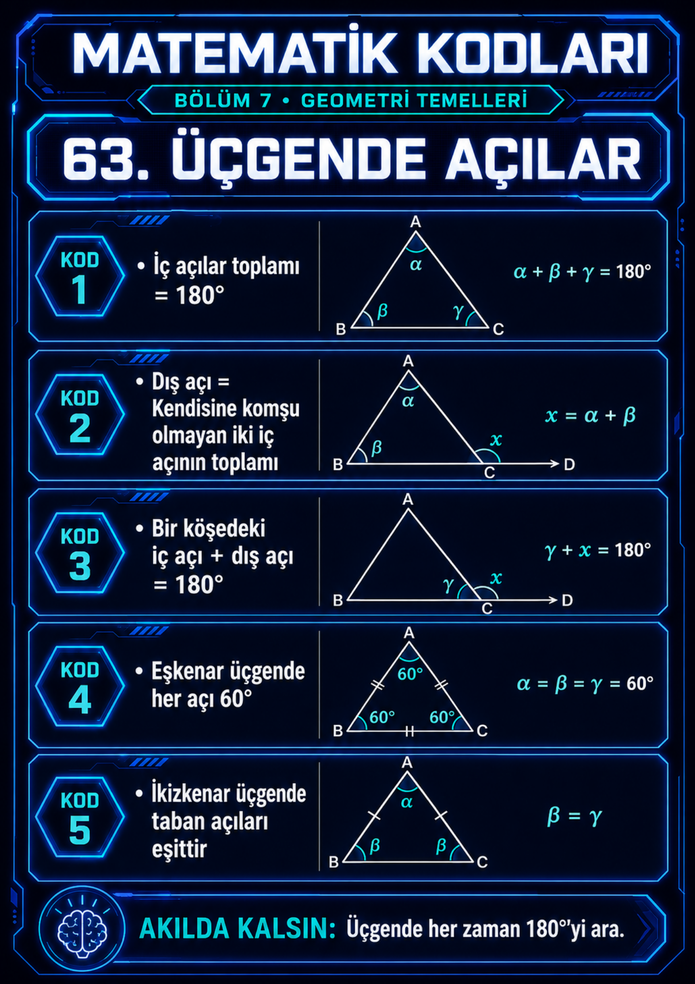 DGS Matematik – Geometri Kodları | 100 Kod