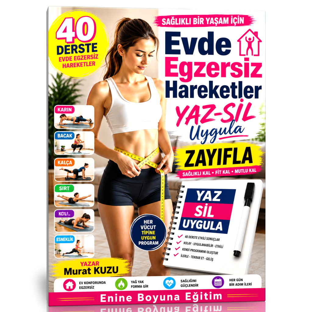 EVDE EGZERSİZ HAREKETLER YAZ-SİL UYGULA ZAYIFLA