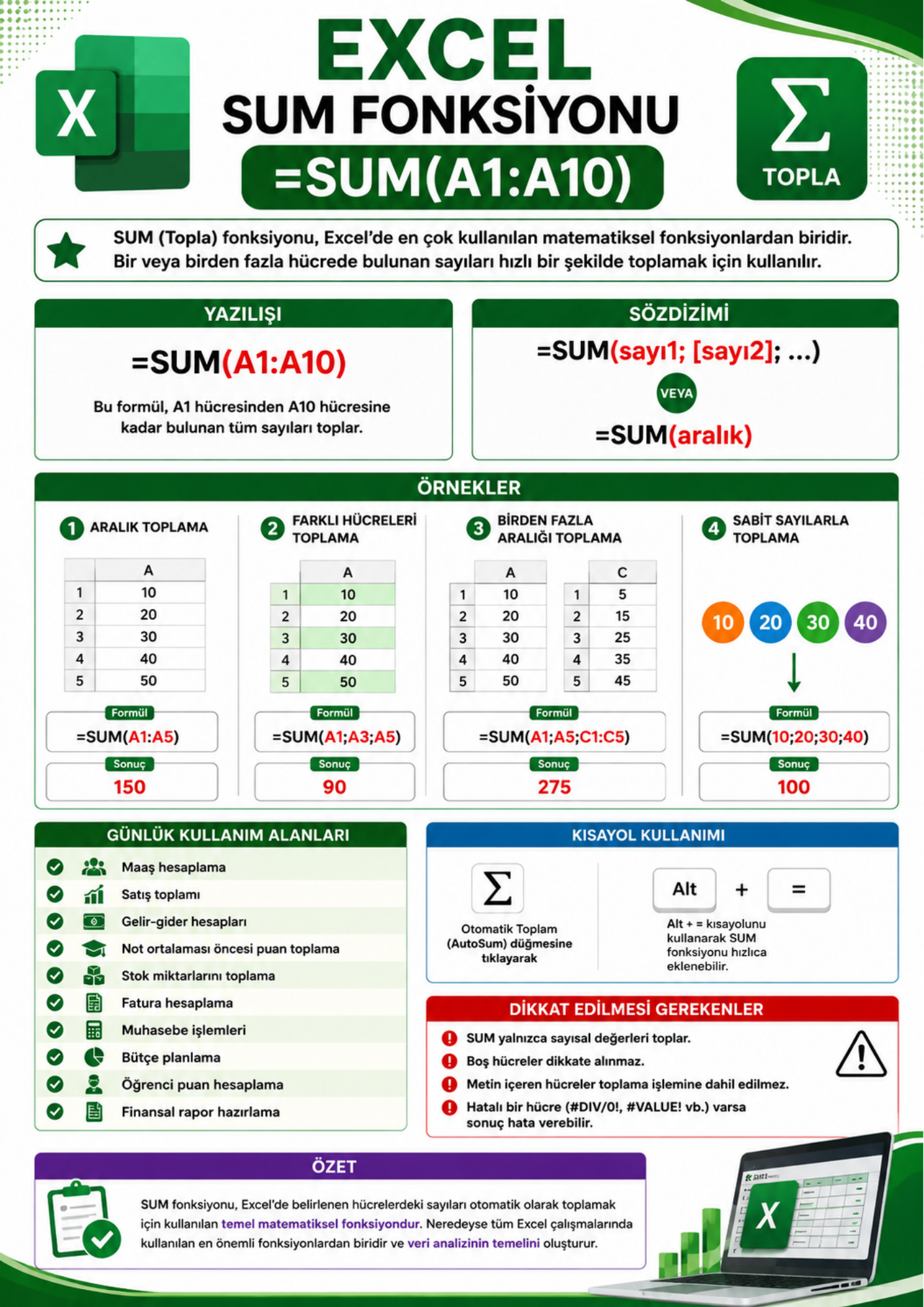 EXCEL FORMÜL ATLASI 100 Profesyonel Excel Formülü