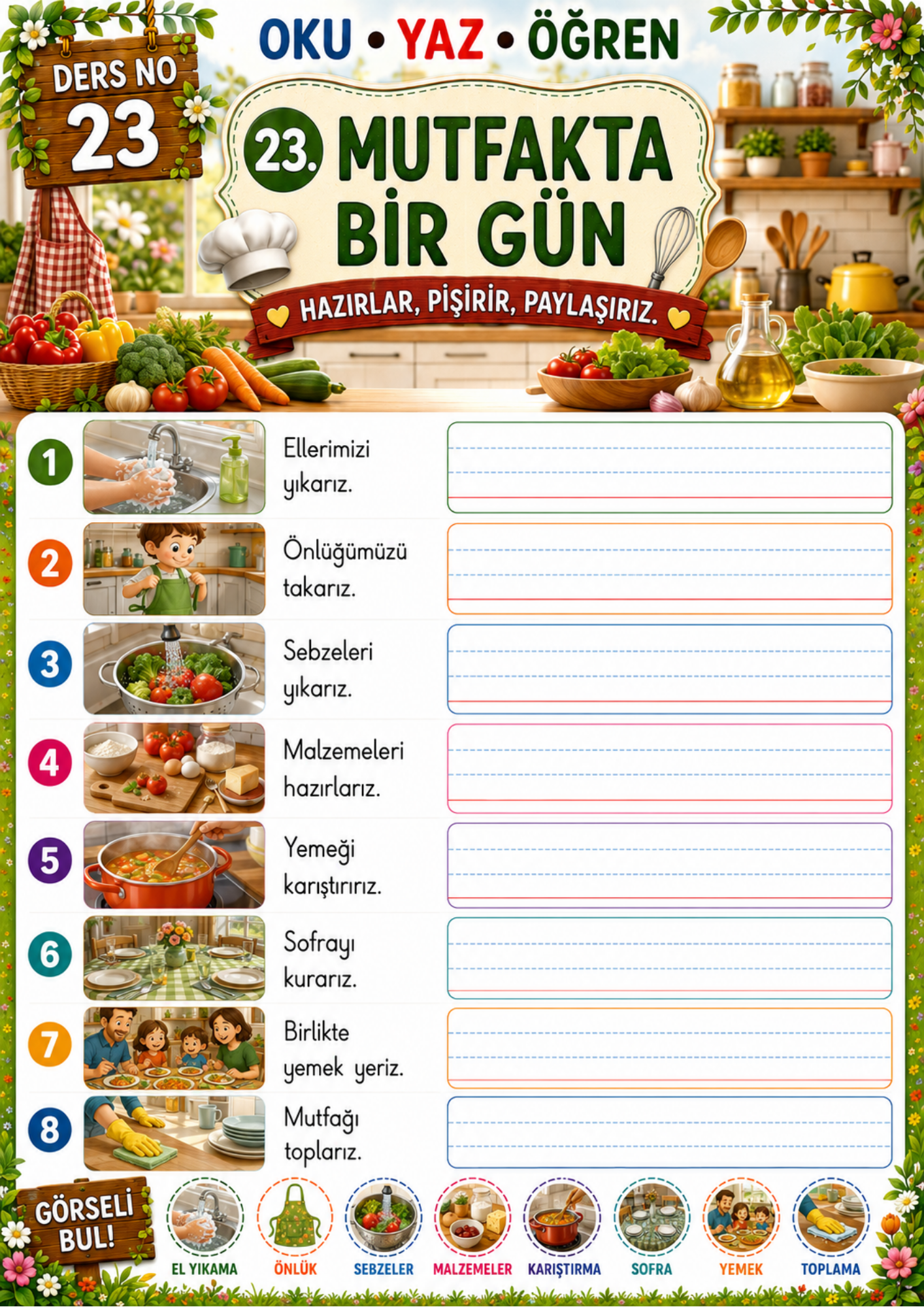 FİŞLERLE OKUMA YAZMA – 100 DERS