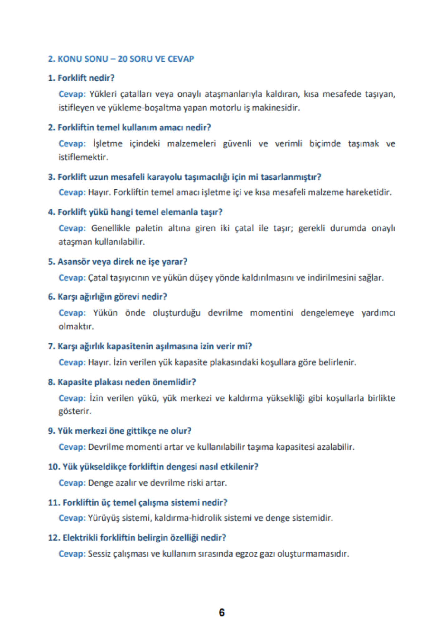 FORKLİFT OPERATÖRÜ SINAVINA HAZIRLIK SETİ ( 2 KİTAP )