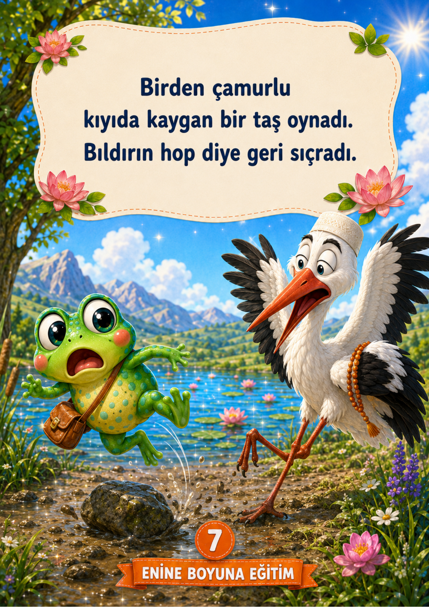 Hacı Leylek ve Bıldırın Kurbağası Okuma Kitap Seti (10 Kitap)