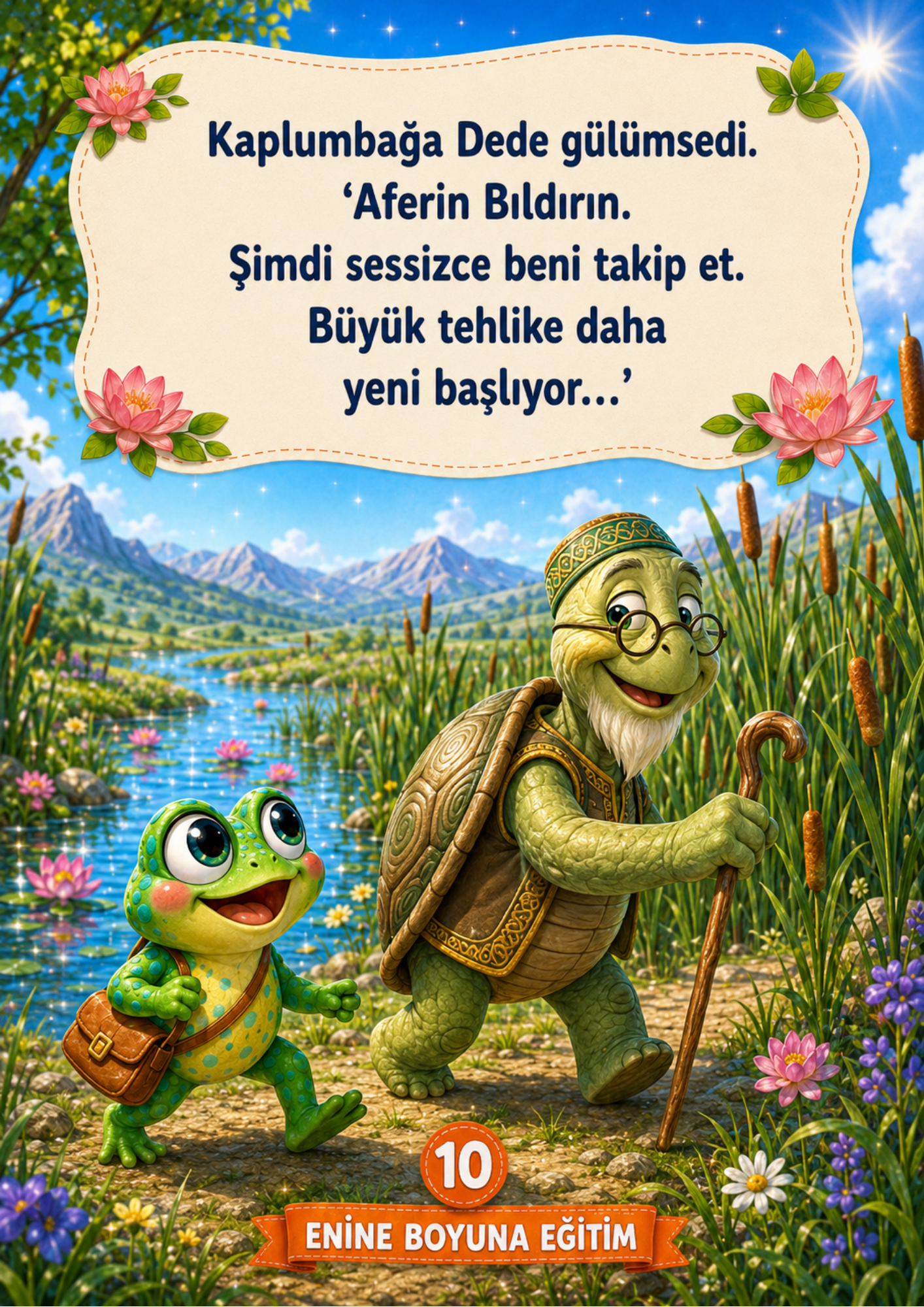 Hacı Leylek ve Bıldırın Kurbağası Okuma Kitap Seti (10 Kitap)