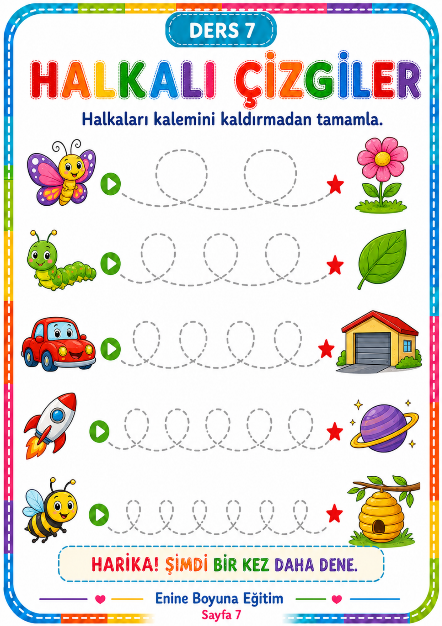 Haydi Çizgi Çizelim YAZ-SİL Kitabı 