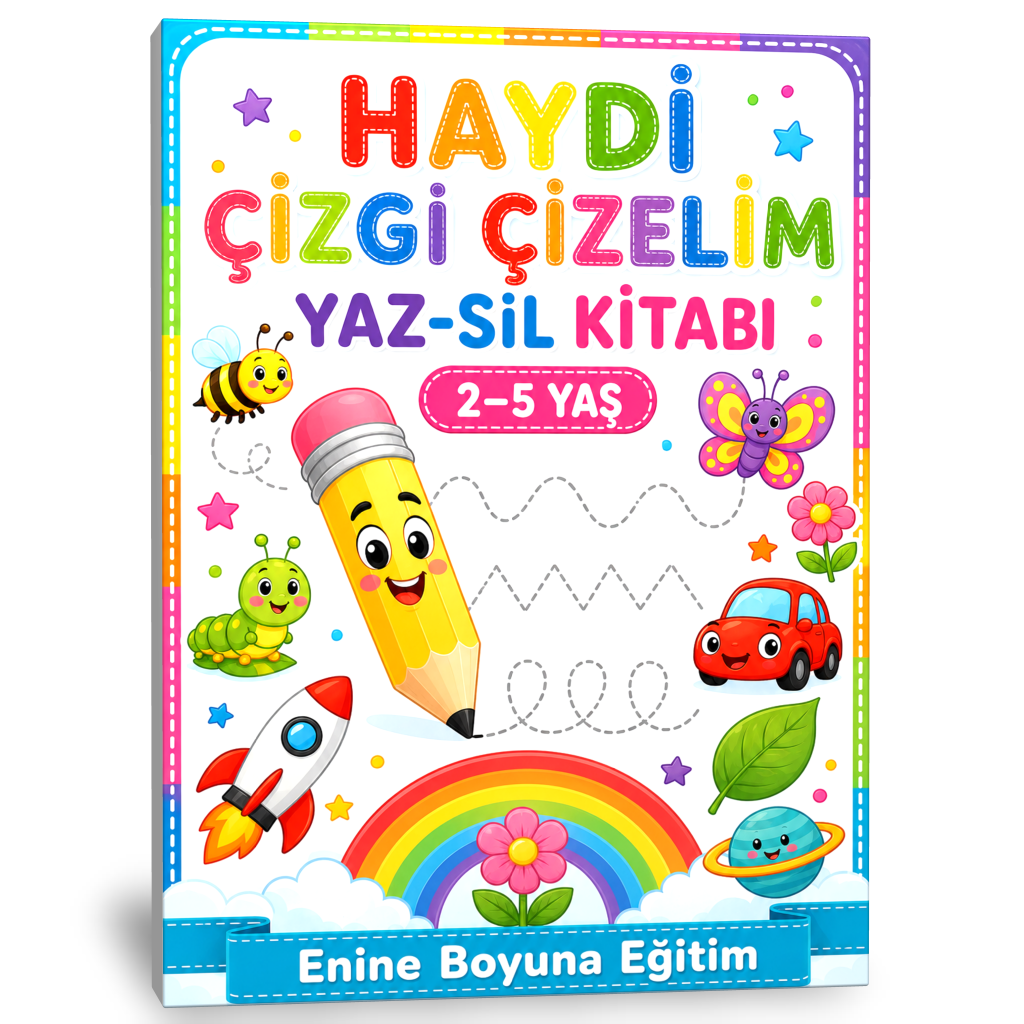 Haydi Çizgi Çizelim YAZ-SİL Kitabı 