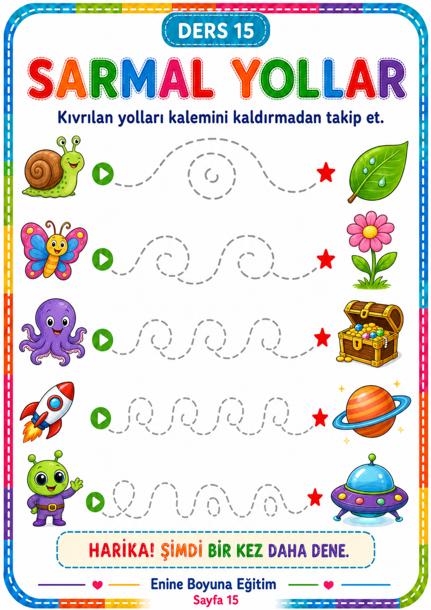 Haydi Çizgi Çizelim YAZ-SİL Kitabı 