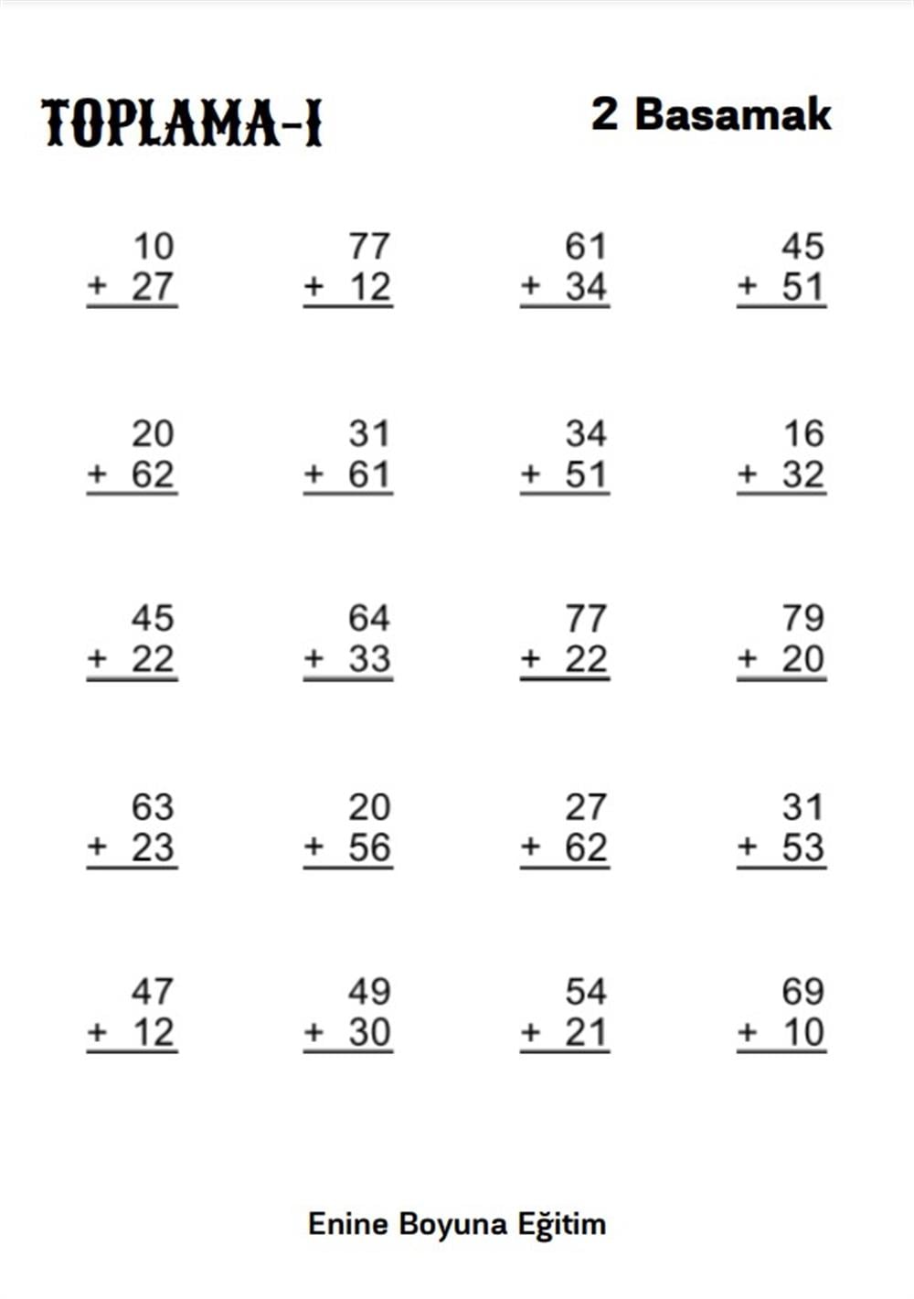 Herkes İçin Matematik Dört İşlem Alıştırmaları SÜPER KİTABI