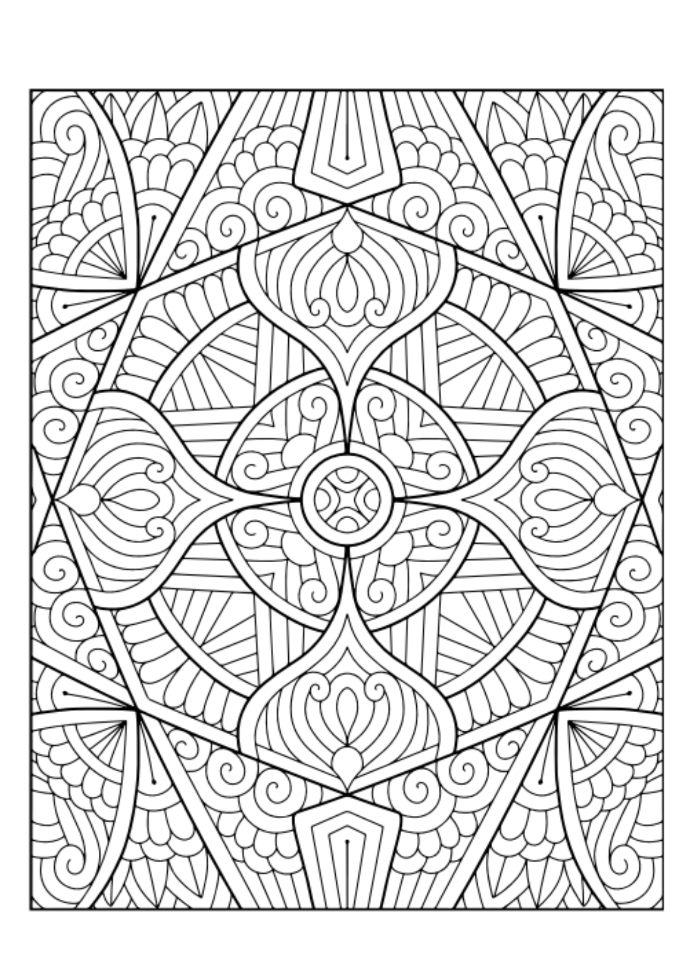 Herkese Mandala Boyama Kitabı - 100 Mandala
