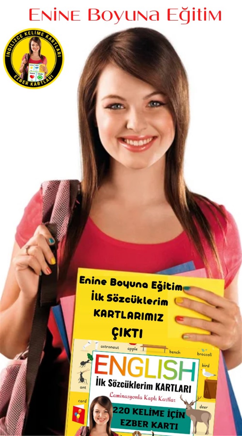 İngilizce İLK Sözcüklerim KARTLARI (220 Kelime EZBER Kartları)