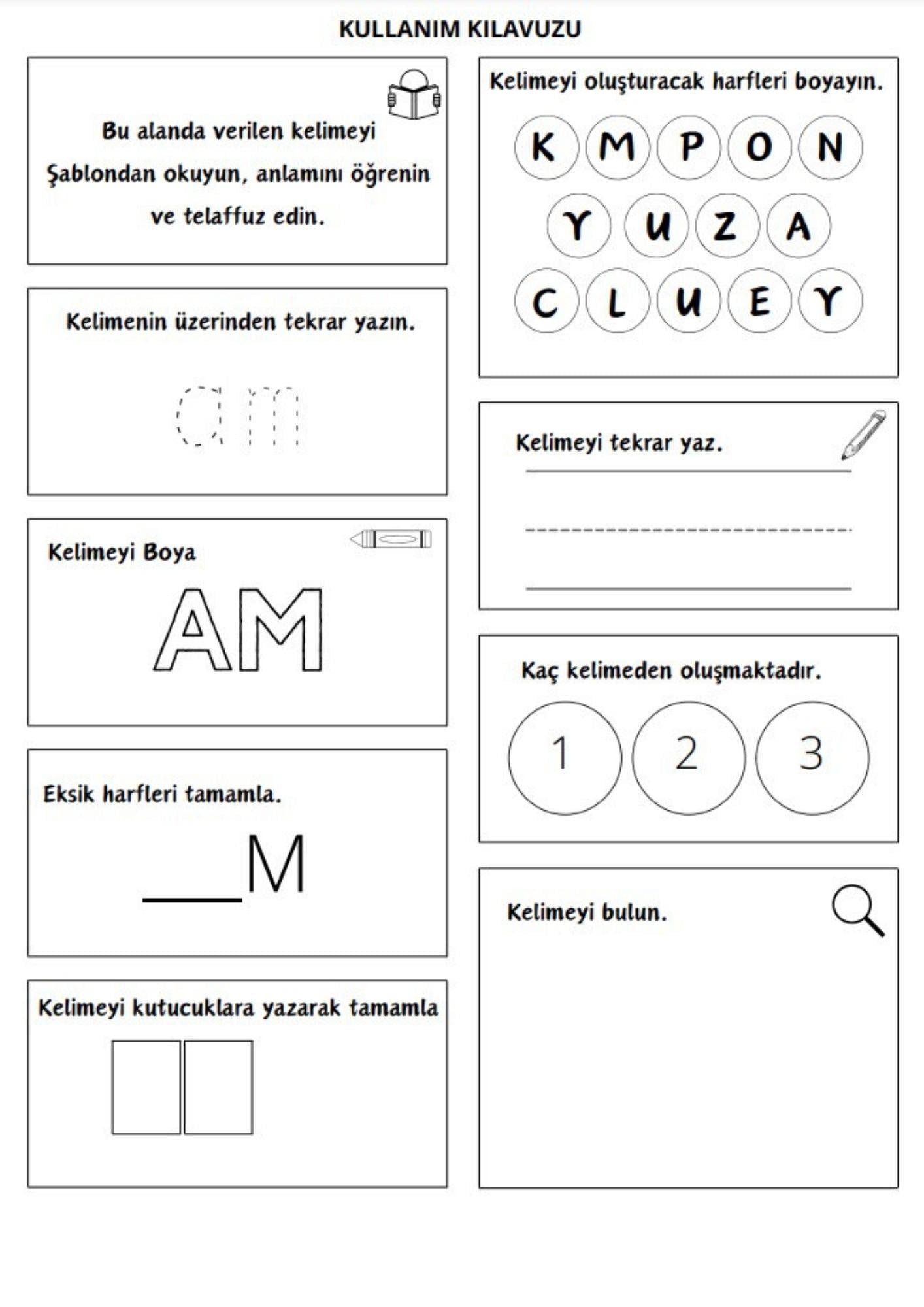 İngilizce Kelime Çalışma Seti (3 Süper Kitap)