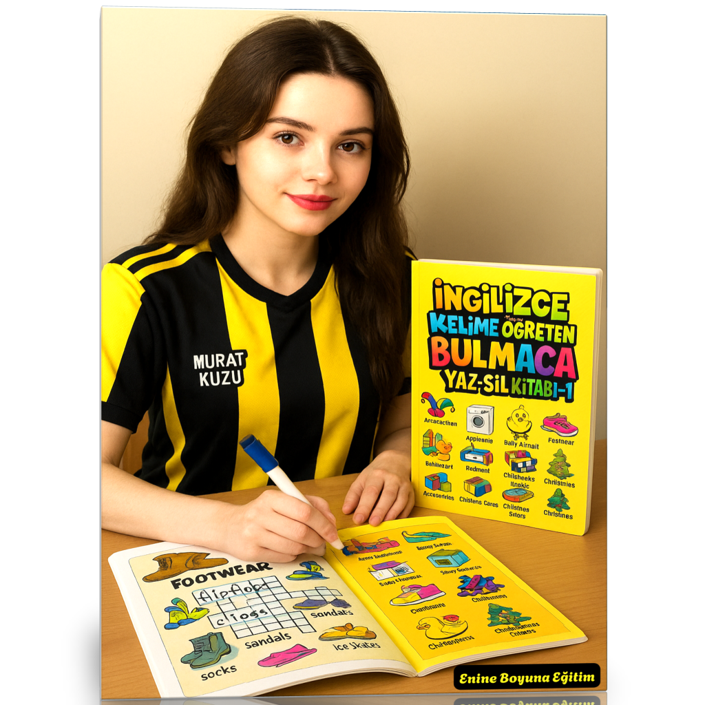 İngilizce Kelime Öğreten Bulmaca YAZ-SİL Seti