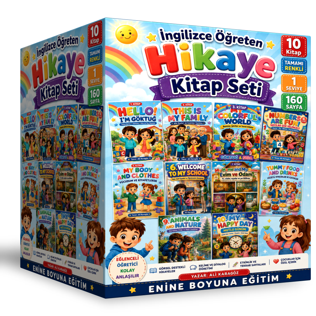 İNGİLİZCE ÖĞRETEN HİKAYE KİTAP SETİ – Birinci Seviye 10 KİTAP