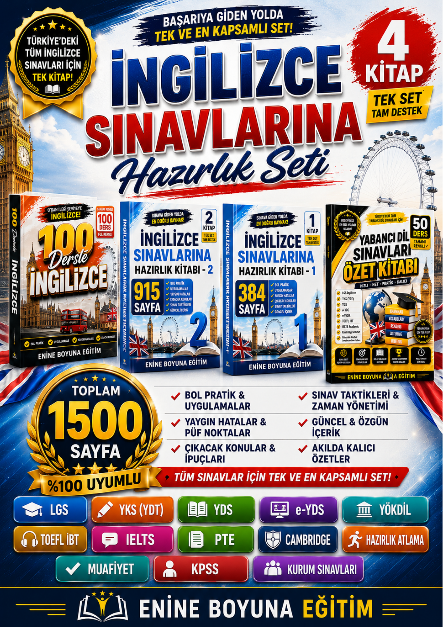 İngilizce Sınavlarına Hazırlık Seti (Tüm Sınavlar İçindir)