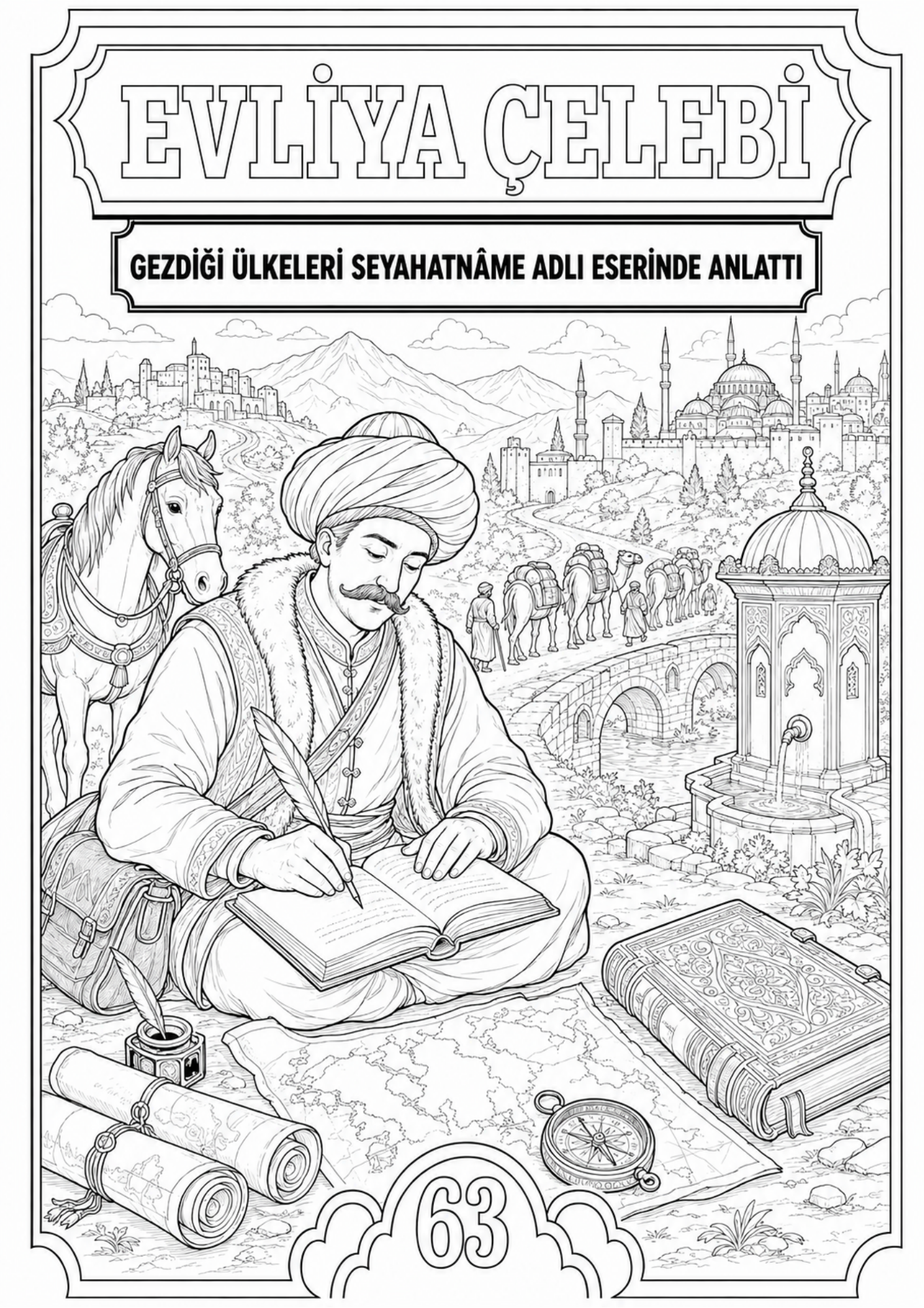 İnsanlığa İz Bırakan 100 İnsan Boyama Kitabı 