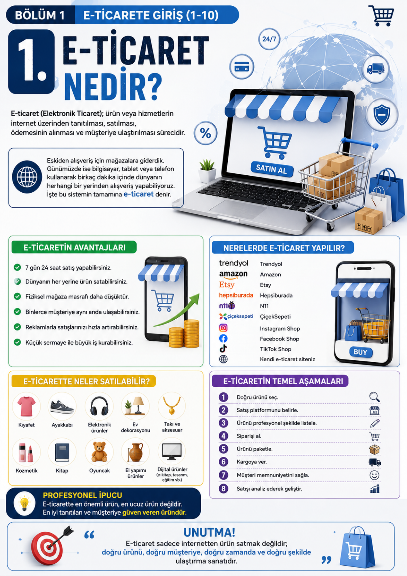 İNTERNETTEN SATIŞ YAPMAK – 100 Derste E-Ticaret Uzmanlığı
