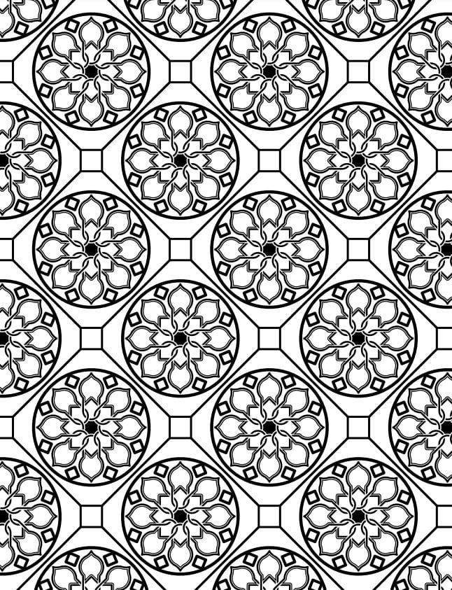 İslami Mandala Boyama Kitabı 
