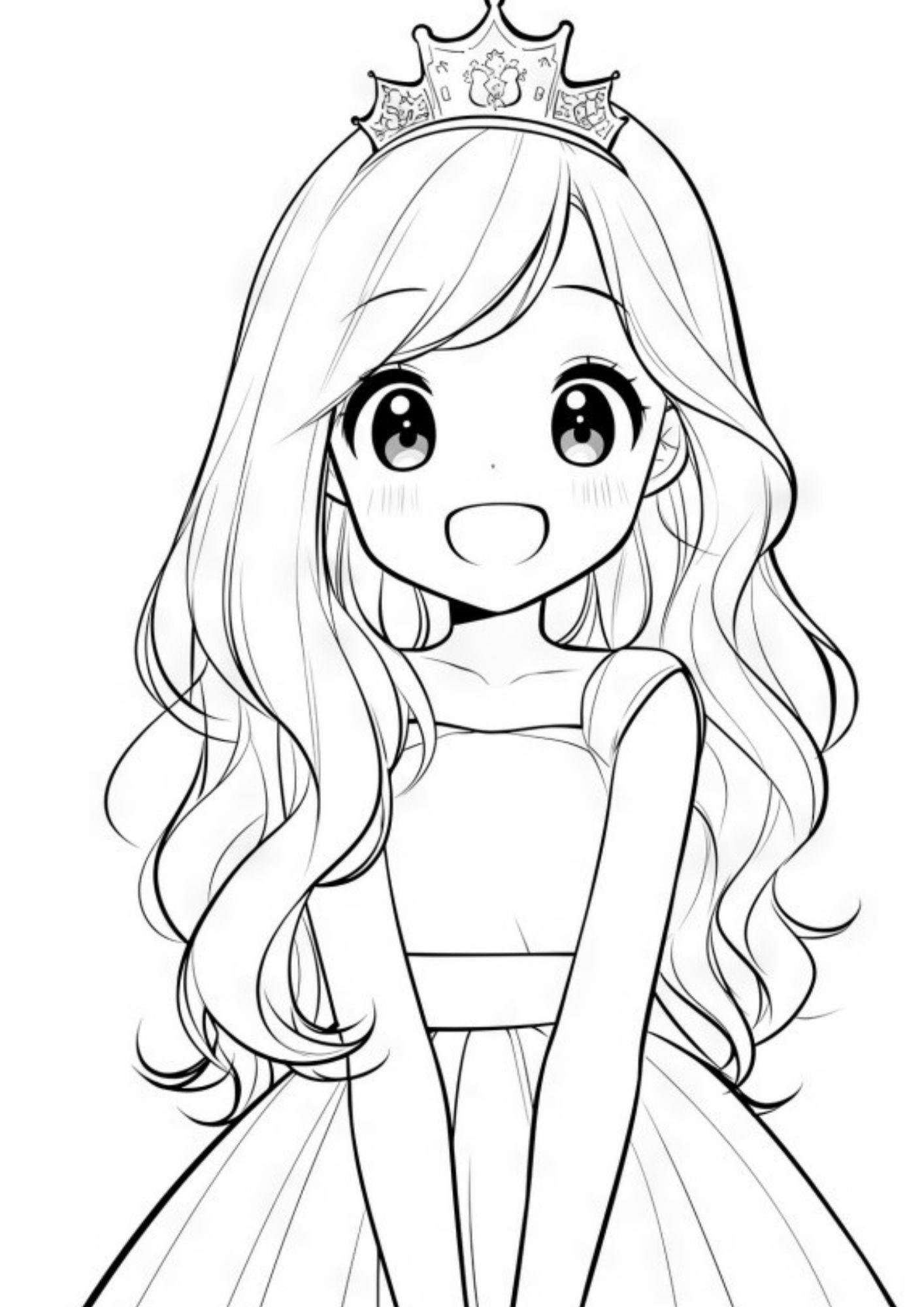 Kawaii Anime Prenses Boyama Kitabı 