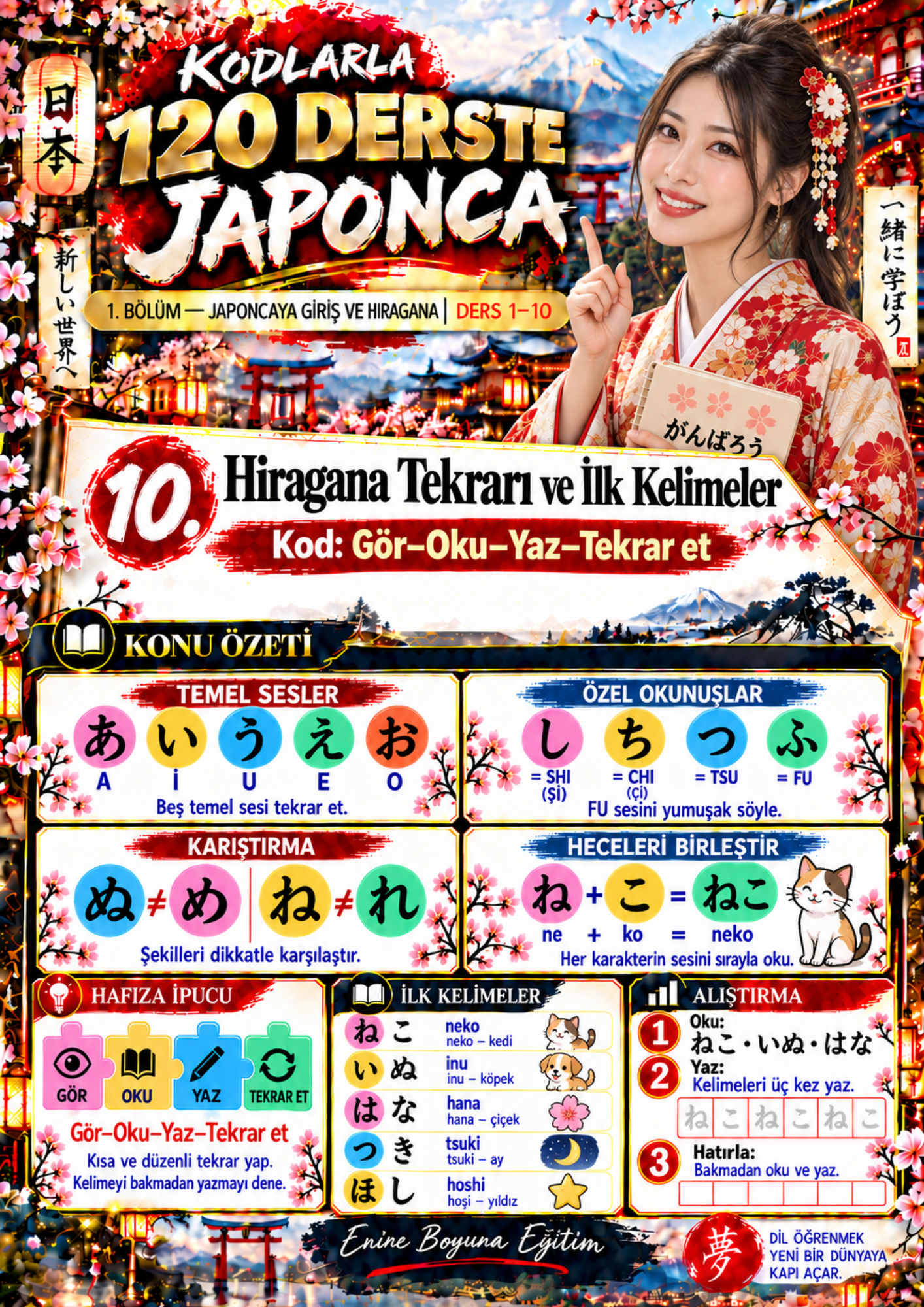 Kodlarla 120 Derste Japonca – Sıfırdan Japonca Öğrenme Kitabı 