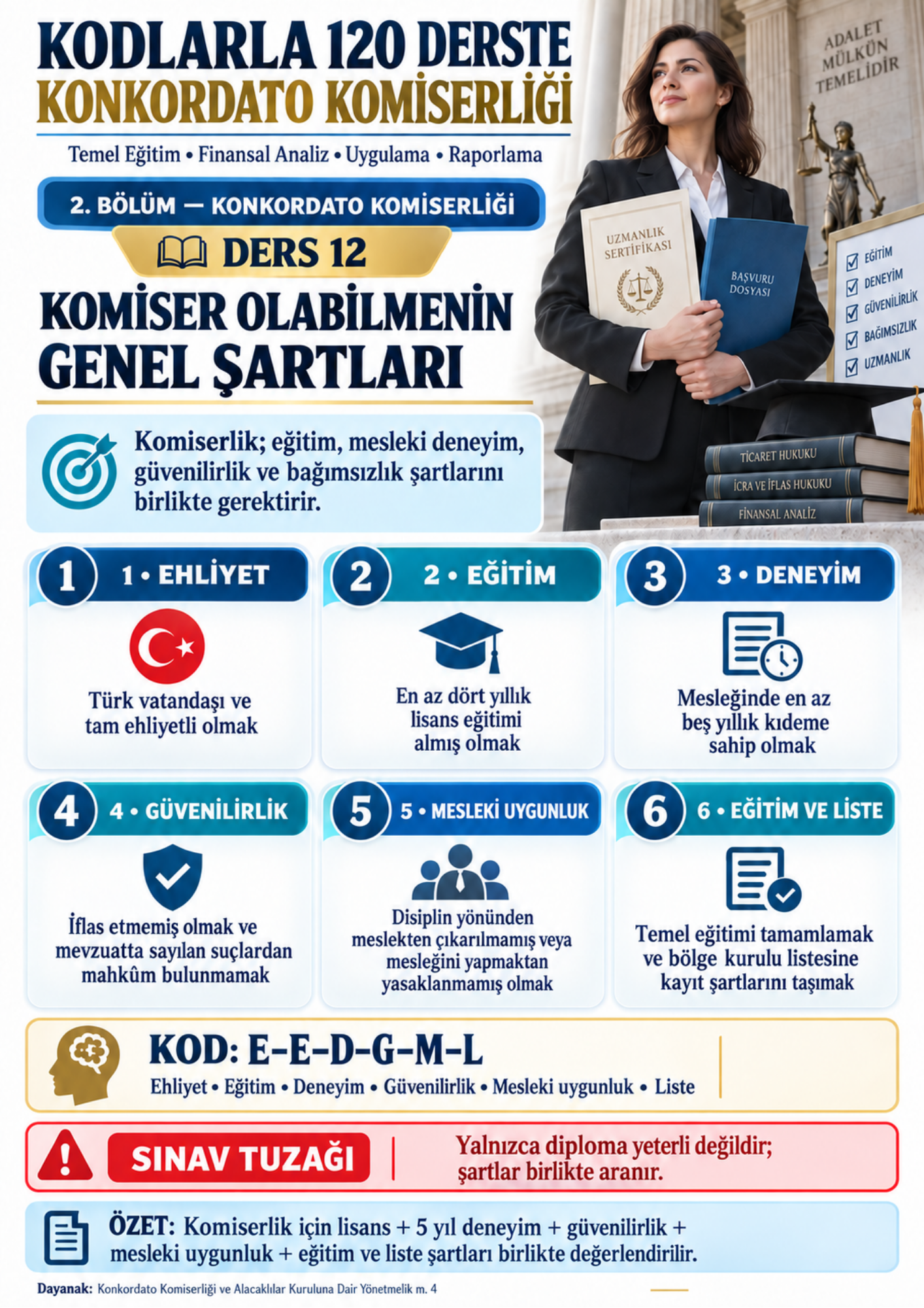 KODLARLA 120 DERSTE KONKORDATO KOMİSERLİĞİ