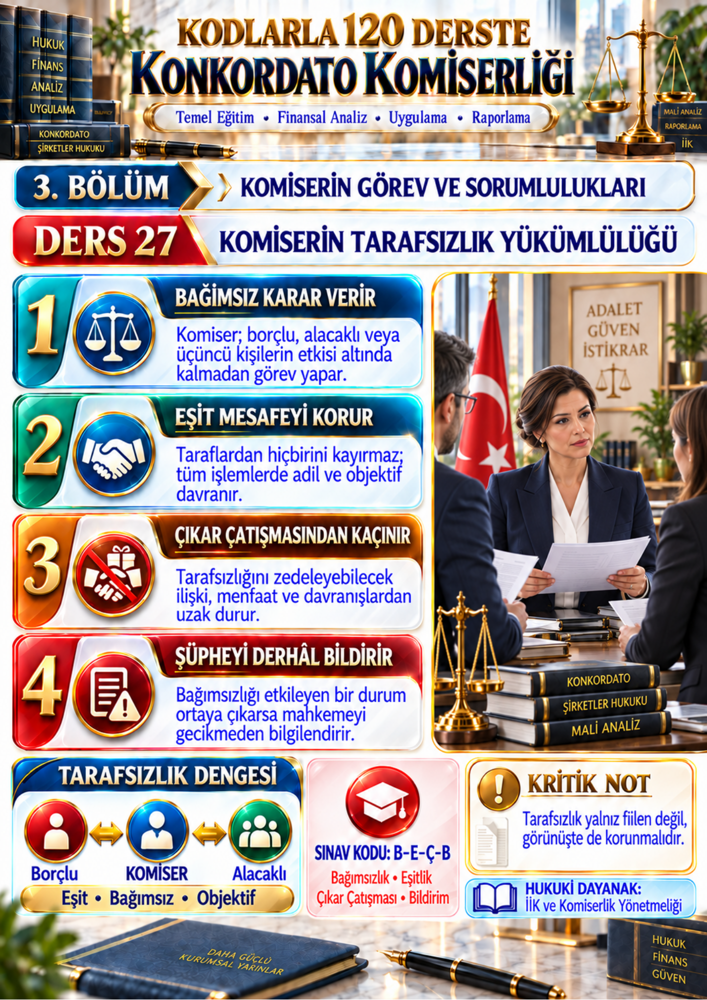 KODLARLA 120 DERSTE KONKORDATO KOMİSERLİĞİ