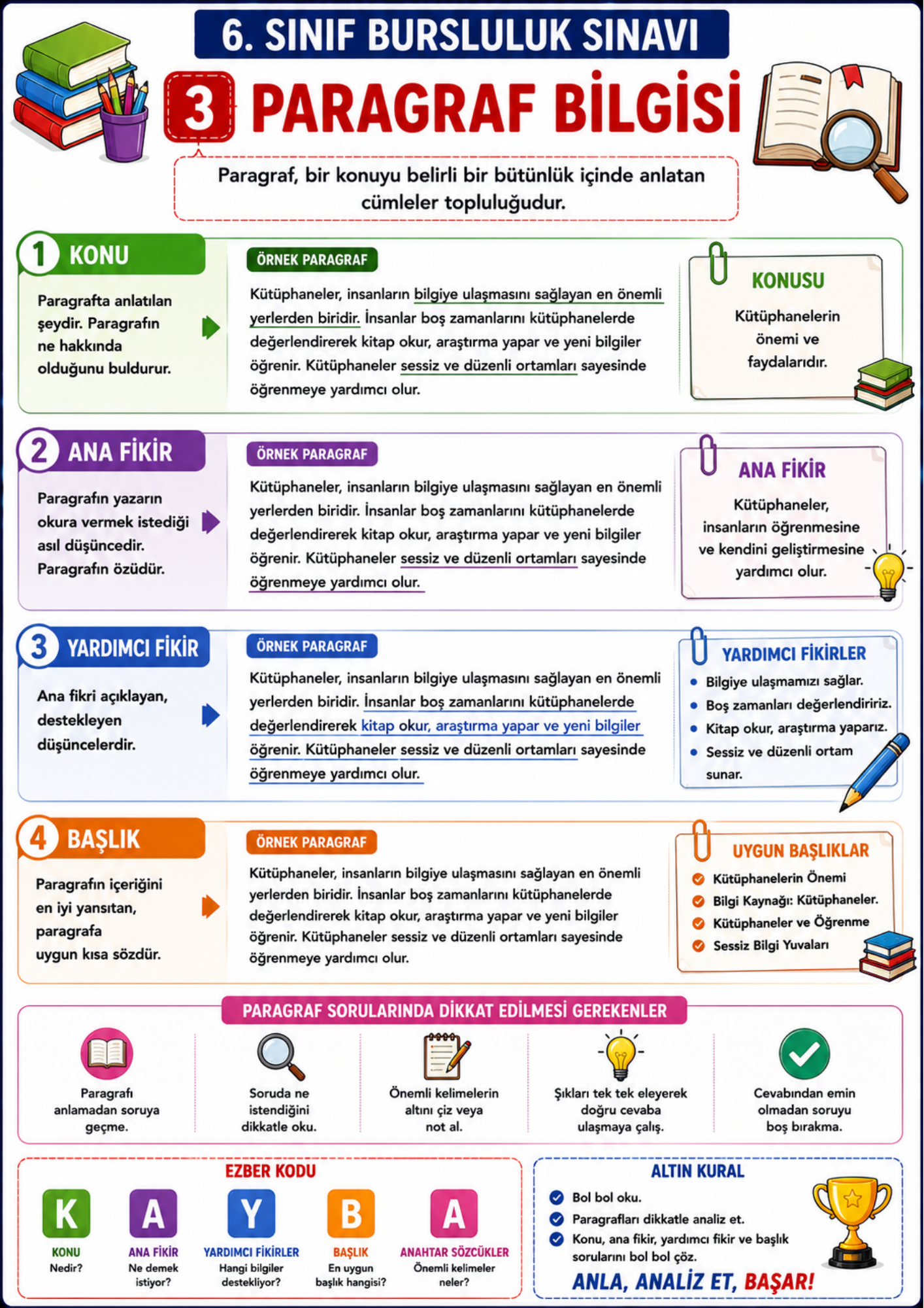 KODLARLA 6. SINIF BURSLULUK (İOKBS) TÜM DERSLER KİTABI