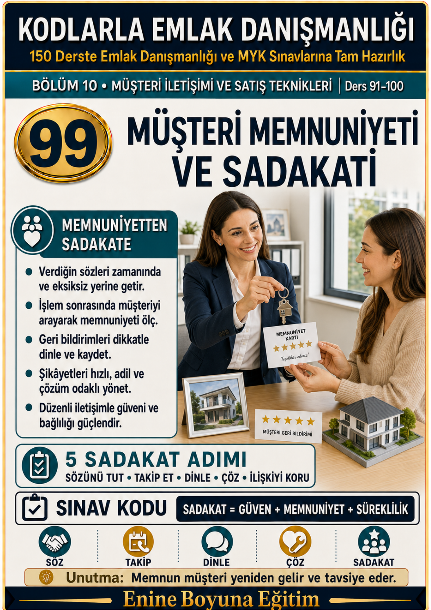 KODLARLA EMLAK DANIŞMANLIĞI – 150 DERSTE SEVİYE 4 VE SEVİYE 5 MYK SINAVLARINA TAM HAZIRLIK SETİ