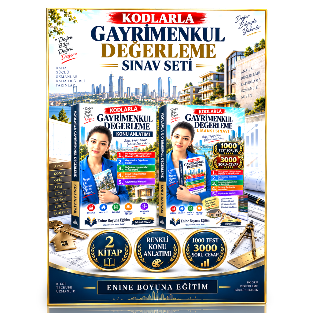 KODLARLA GAYRİMENKUL DEĞERLEME LİSANSI SINAVI – 2 KİTAPLIK HAZIRLIK SETİ