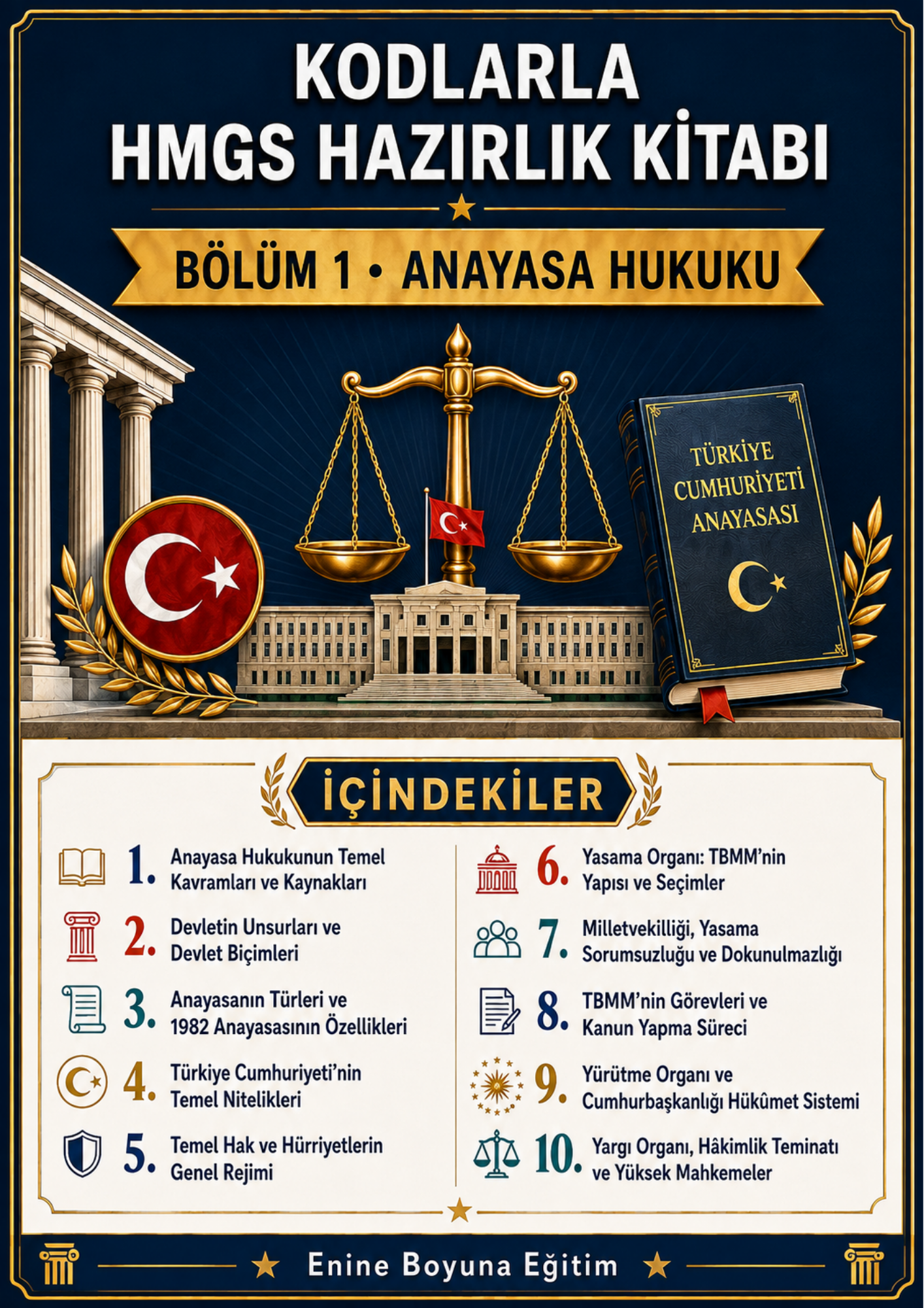 KODLARLA HMGS HAZIRLIK KİTABI  -  Hukuk Mesleklerine Giriş Sınavı Hazırlık Kitabı