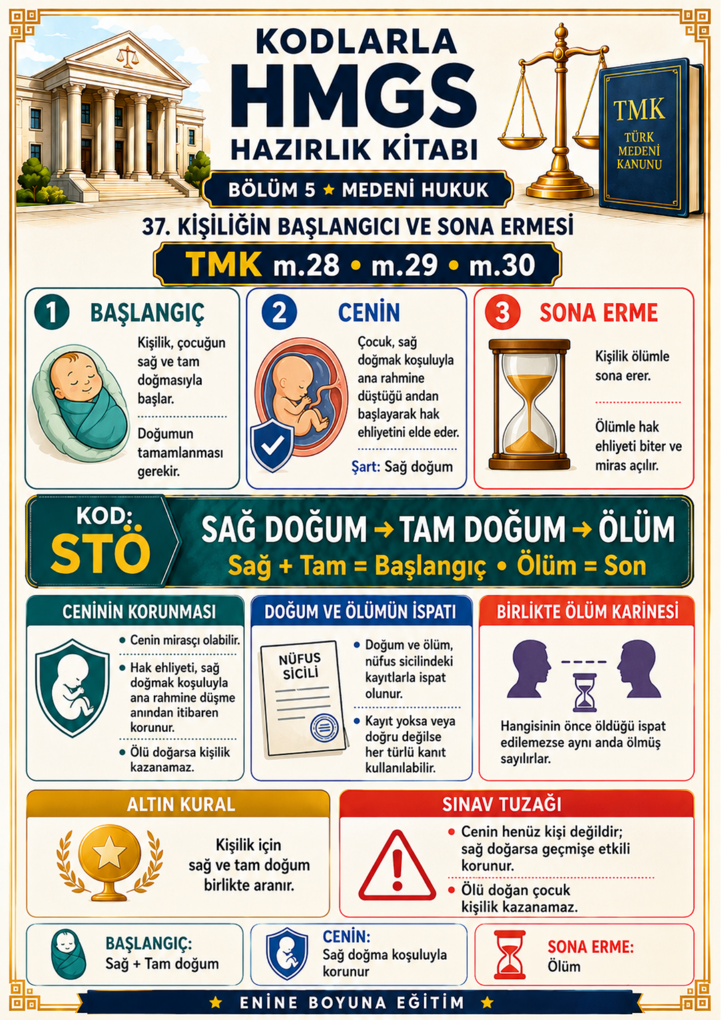 KODLARLA HMGS HAZIRLIK KİTABI  -  Hukuk Mesleklerine Giriş Sınavı Hazırlık Kitabı