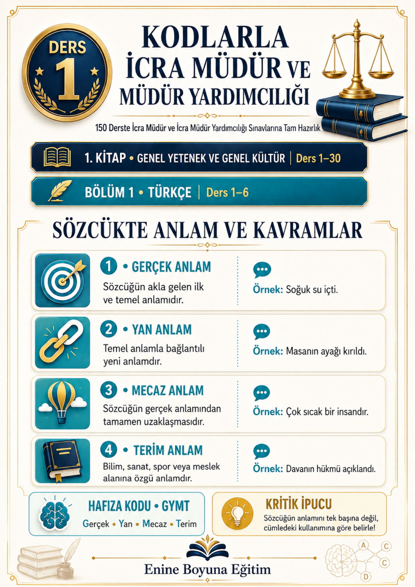 KODLARLA İCRA MÜDÜR VE MÜDÜR YARDIMCILIĞI – 150 DERS TAMAMI RENKLİ SINAVA HAZIRLIK SETİ