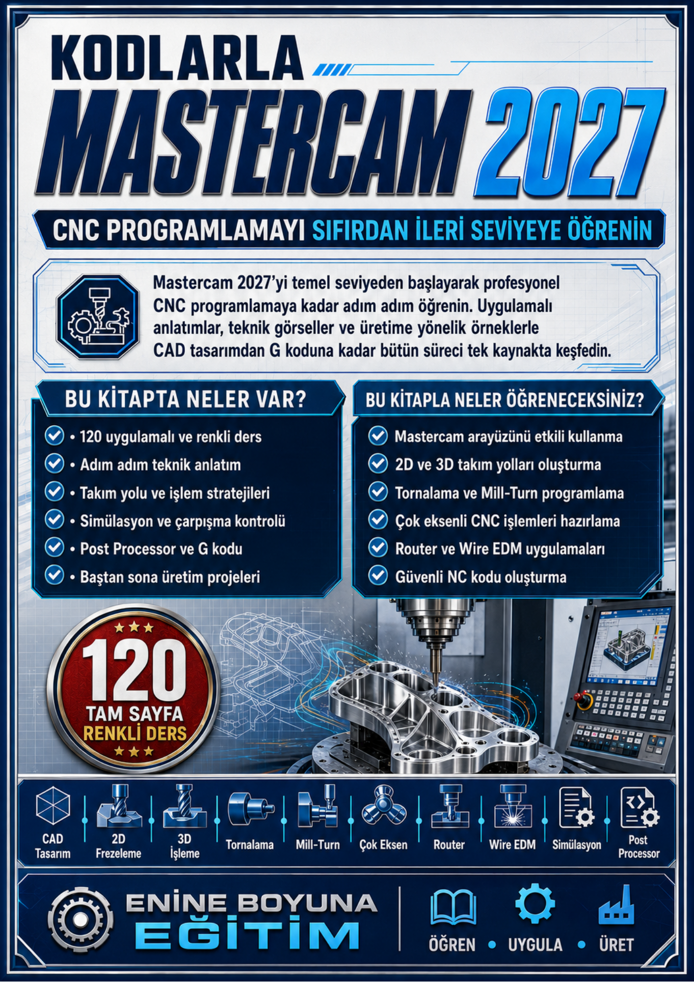 KODLARLA MASTERCAM 2027 EĞİTİM KİTABI