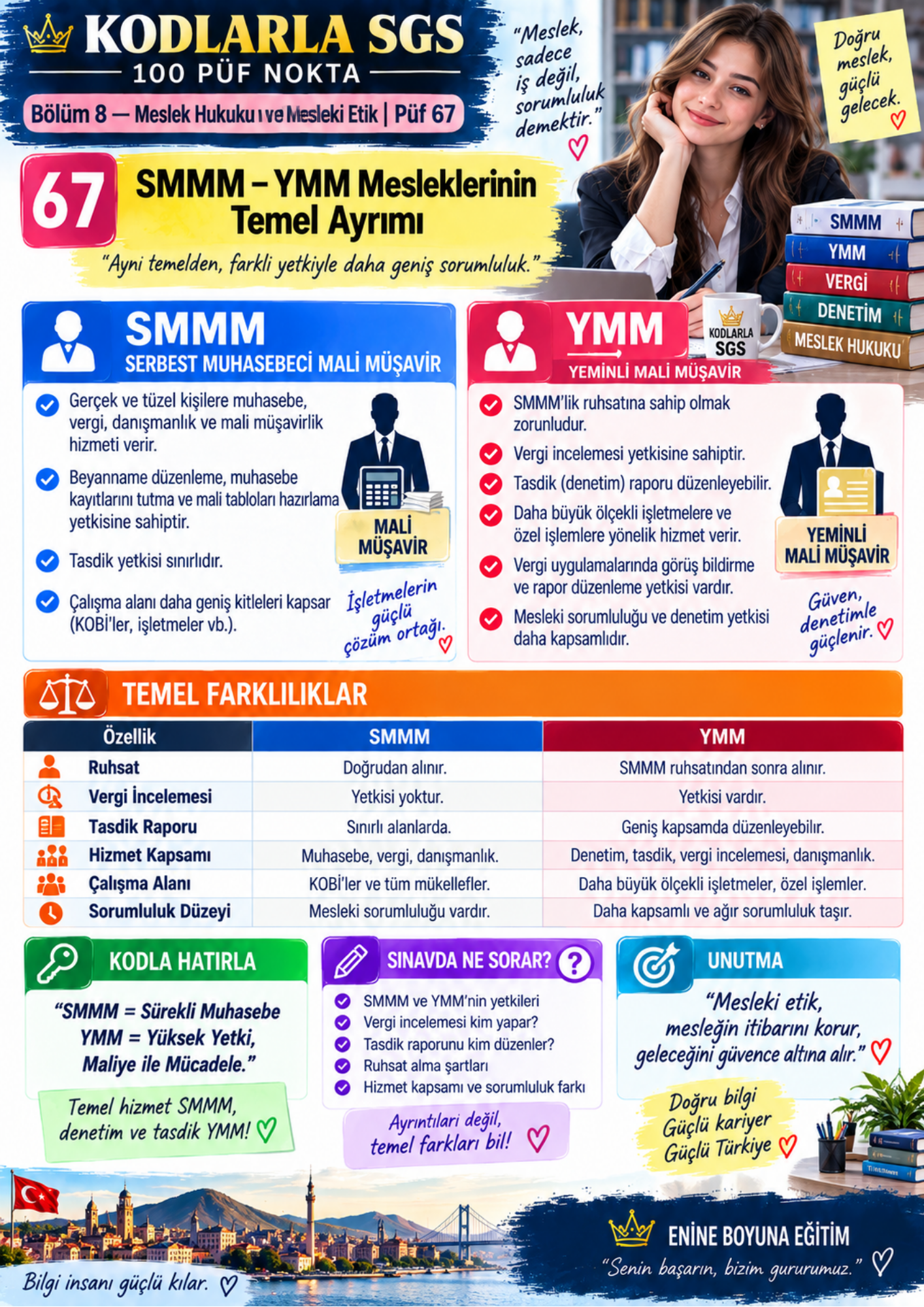 KODLARLA SGS – 100 PÜF NOKTA | SMMM Staja Giriş Sınavı Hızlı Tekrar ve Sınav Stratejisi Kitabı