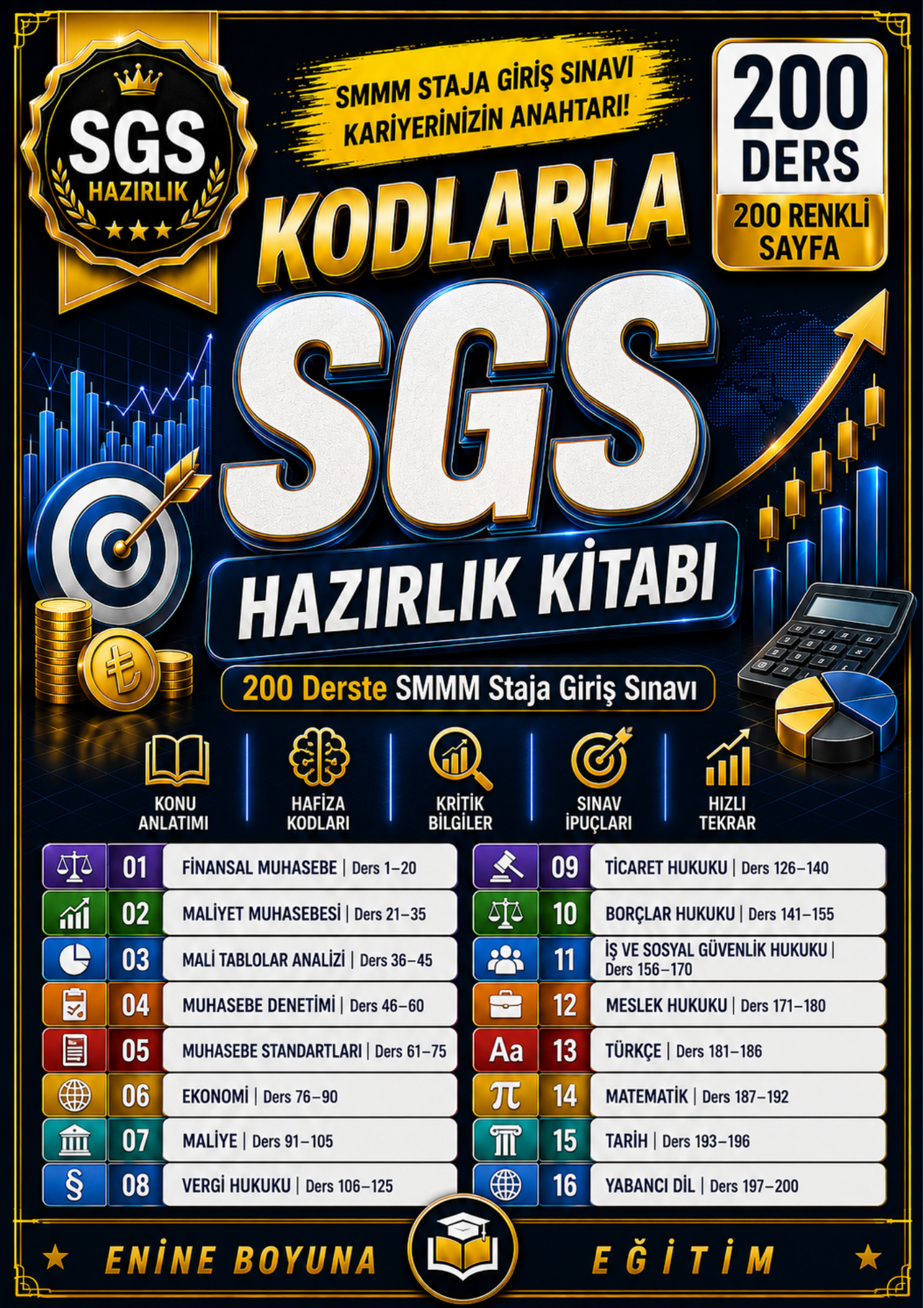KODLARLA SGS HAZIRLIK KİTABI – 200 Derste SMMM Staja Giriş Sınavı