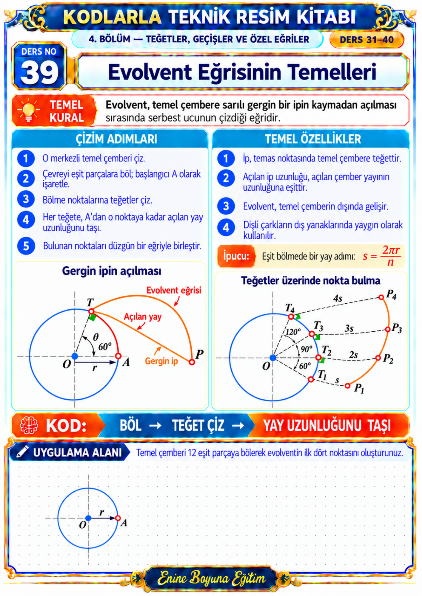 Kodlarla Teknik Resim Kitabı – 132 Ders, Tamamı Renkli | 