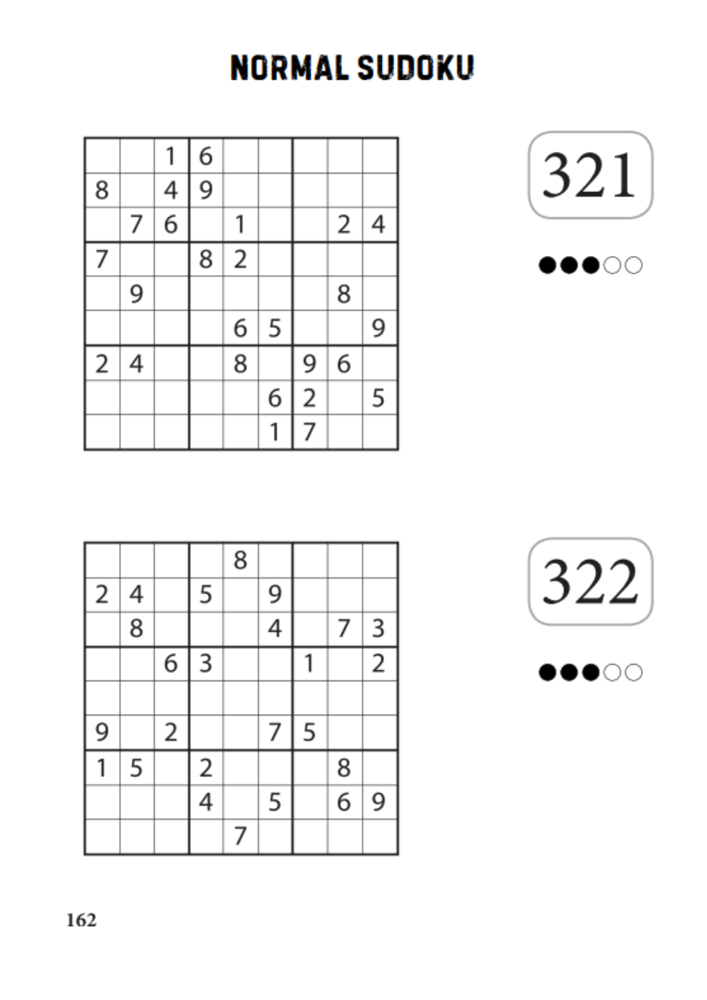 Kolay-Normal Sudoku Spiralli Kitap (320 Sudoku Cevaplarıyla )