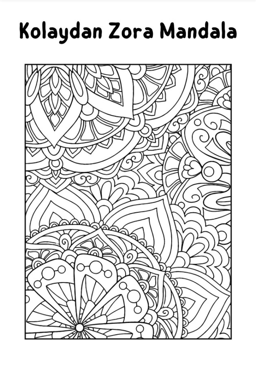 Kolaydan Zora Mandala (Çiçekli Mandala)