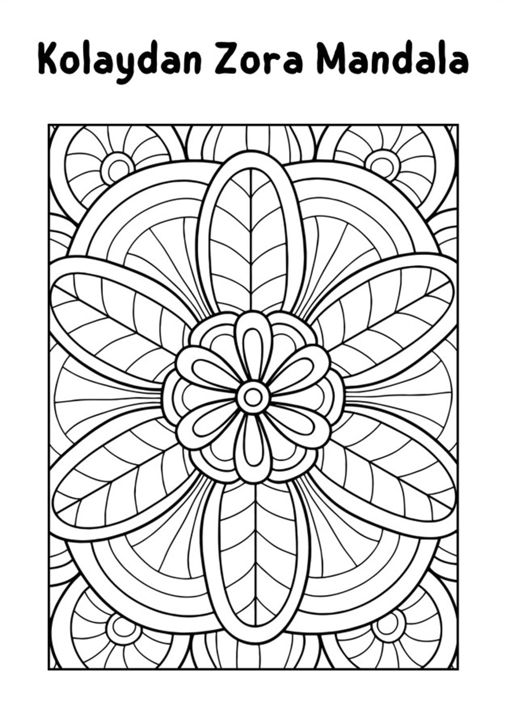 Kolaydan Zora Mandala (Çiçekli Mandala)