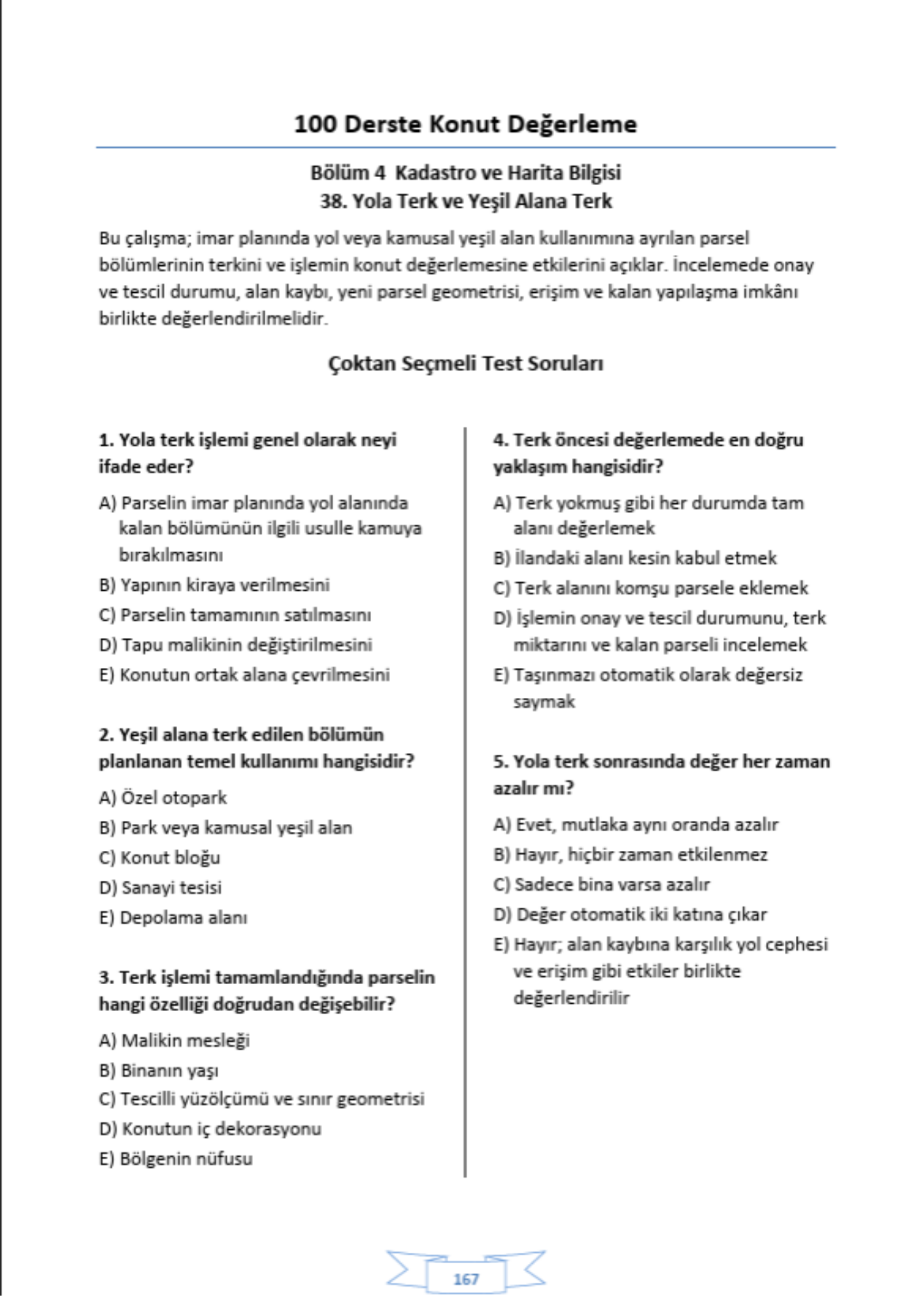 Konut Değerleme Lisansı Sınavına Hazırlık Kitabı 