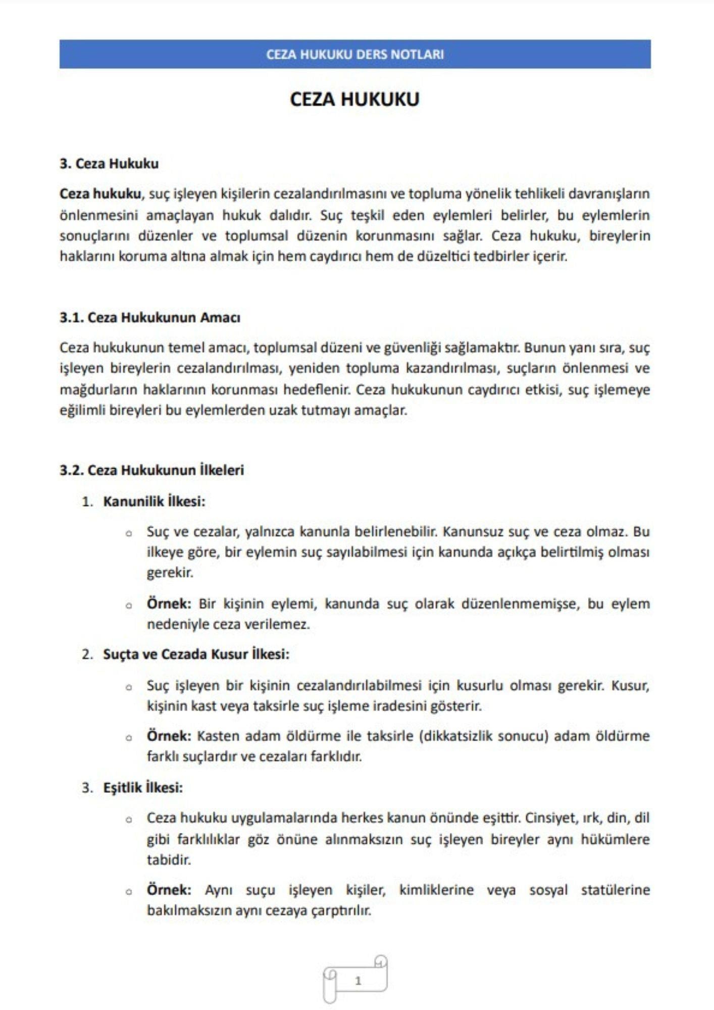 KPSS-A Grubu Hukuk Özel Ders NOTLARI 