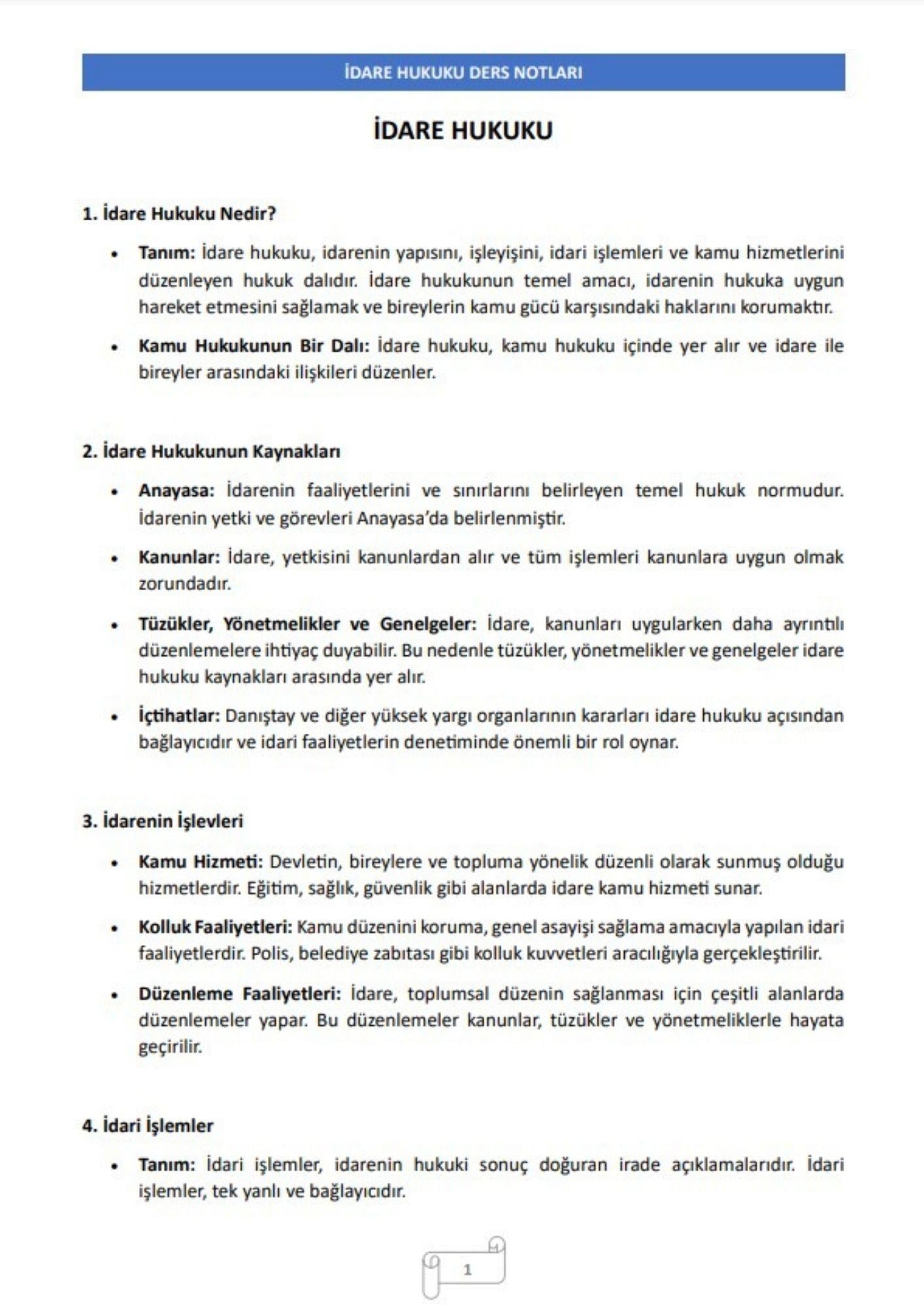 KPSS-A Grubu Hukuk Özel Ders NOTLARI 