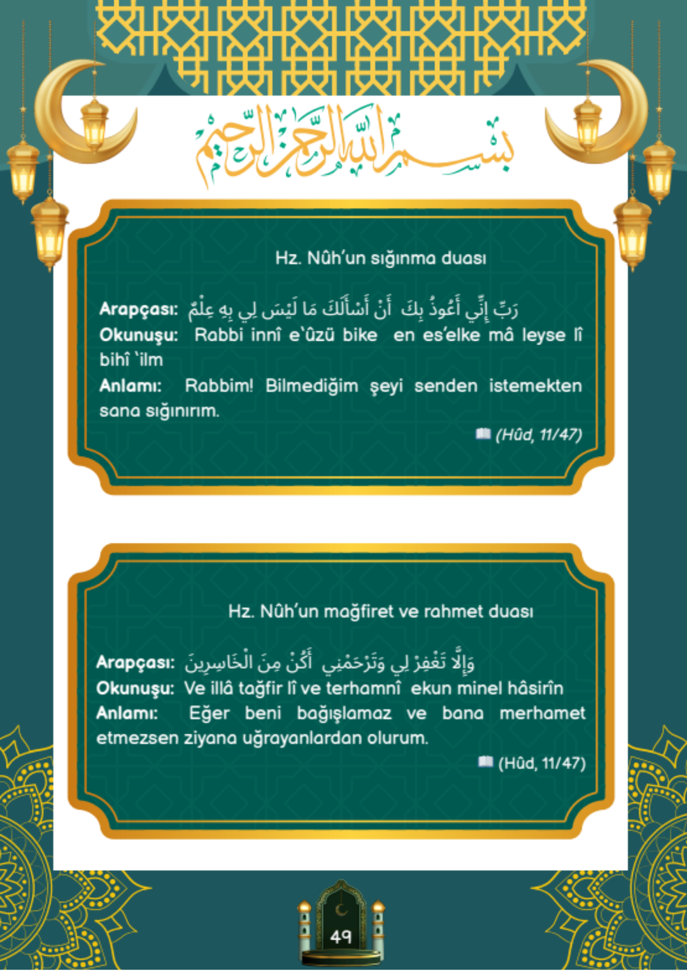 Kur'ân-ı Kerîm'de Geçen Dualar