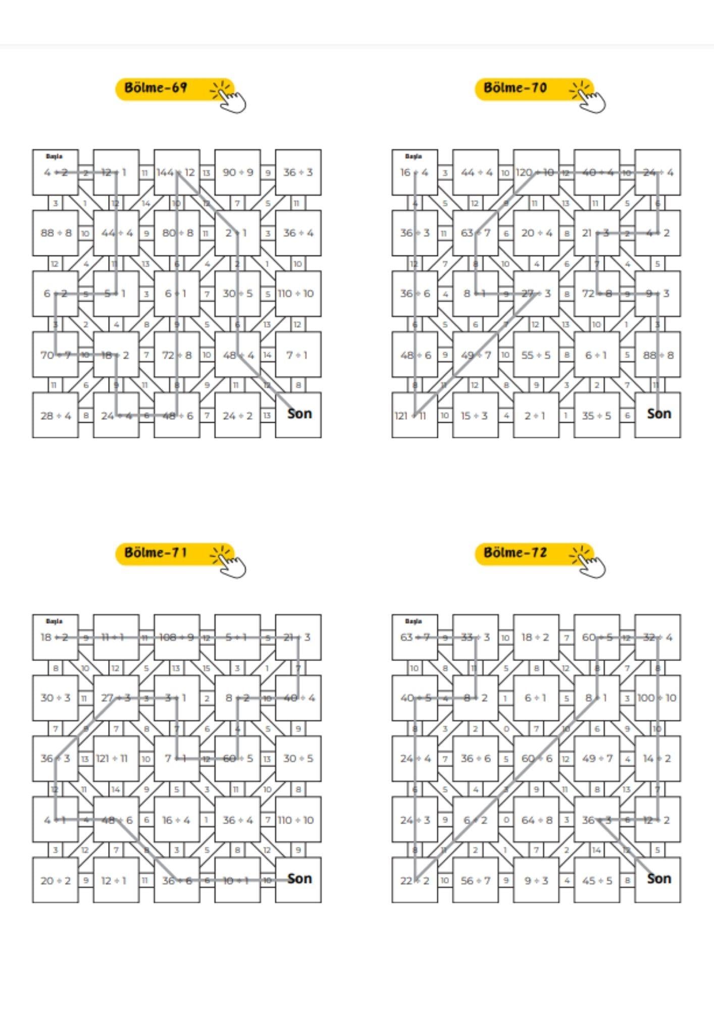 Labirentli Matematik Dört İşlem Seti (4 Süper Kitap)