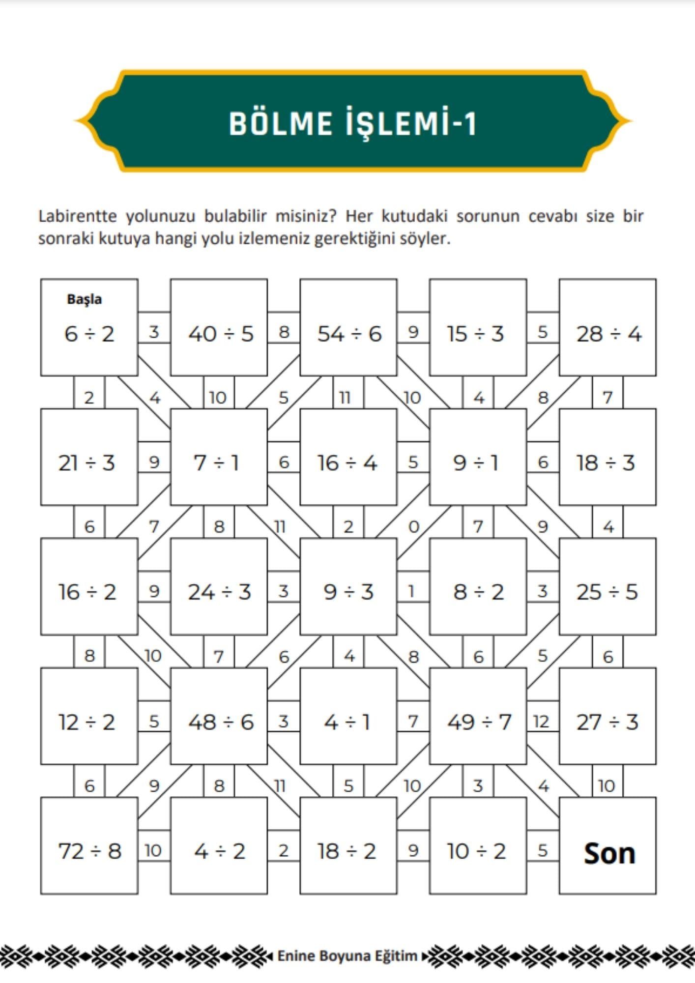 Labirentli Matematik Dört İşlem Seti (4 Süper Kitap)